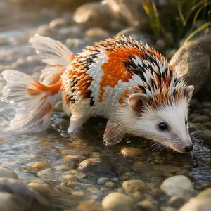 Hedgehog + Koi fish